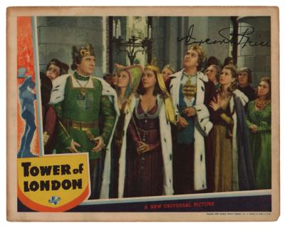 Lot #875 Vincent Prince Signed Lobby Card