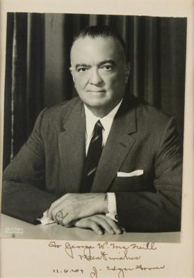 Lot #221 J. Edgar Hoover Signed Photograph