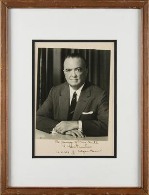 Lot #221 J. Edgar Hoover Signed Photograph - Image 2
