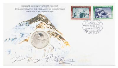 Lot #220 Edmund Hillary and Tenzing Norgay Signed Commemorative Cover