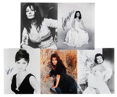 Lot #850 Sophia Loren (5) Signed Photographs