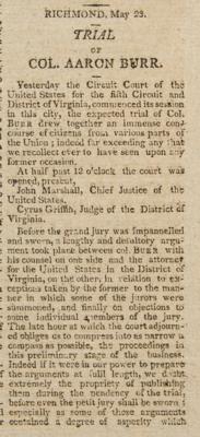 Lot #80 Aaron Burr Trial Newspaper - Image 2