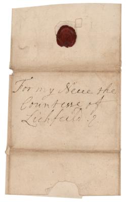 Lot #257 King James II Hand-Addressed Cover - Image 1