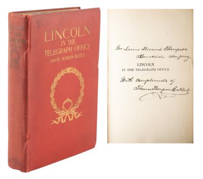 Lot #60 Abraham Lincoln: Thomas Eckert Signed Book - Image 1