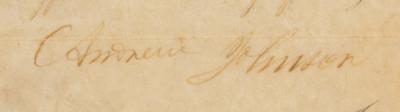 Lot #6 Andrew Johnson Document Signed as President - Image 2