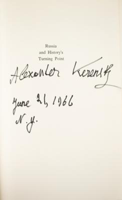 Lot #236 Alexander Kerensky Signed Book - Image 2