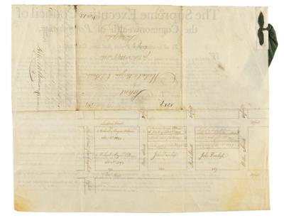 Lot #269 Thomas Mifflin Document Signed - Image 2