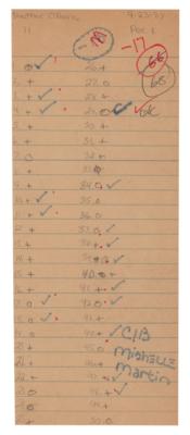 Lot #867 Heather O'Rourke Signed Handwritten School Quiz - Image 1