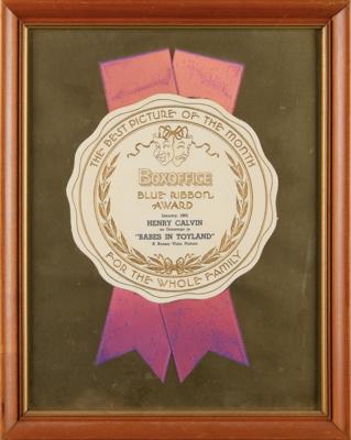Lot #767 Henry Calvin's Box Office Blue Ribbon Award for Babes in Toyland - Image 2