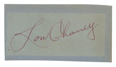 Lot #774 Lon Chaney, Jr. Signature