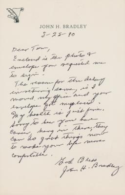 Lot #349 Iwo Jima: John H. Bradley Autograph Letter Signed - Image 1