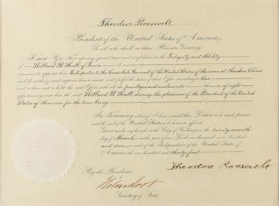 Lot #9 Theodore Roosevelt Document Signed as President - Image 2