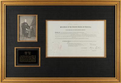 Lot #4 John Tyler Document Signed as President