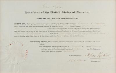 Lot #4 John Tyler Document Signed as President - Image 2