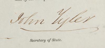 Lot #4 John Tyler Document Signed as President - Image 3