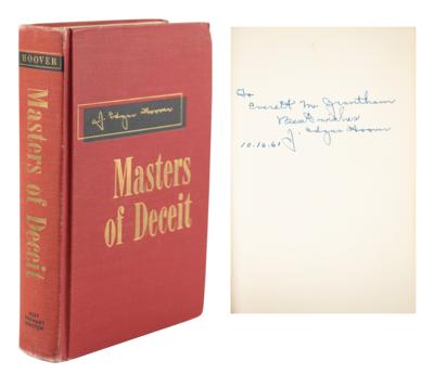 Lot #224 J. Edgar Hoover Signed Book