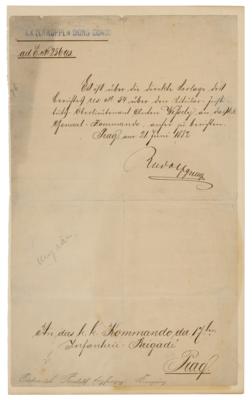 Lot #146 Crown Prince Rudolf of Austria Document Signed