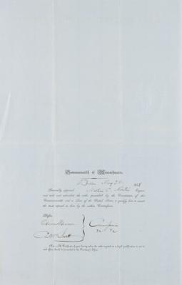 Lot #334 Benjamin Butler and Nathaniel P. Banks (2) Documents Signed - Image 3