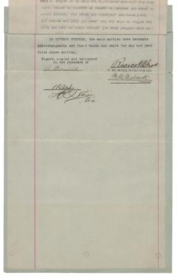 Lot #115 Frank W. Woolworth Document Signed