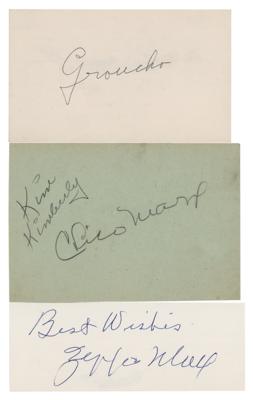 Lot #856 Marx Brothers (3) Signatures