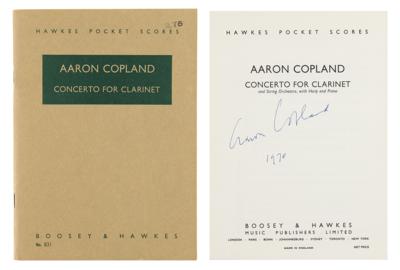 Lot #572 Aaron Copland Signed Sheet Music Booklet