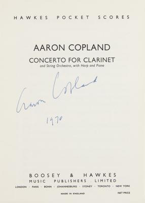 Lot #572 Aaron Copland Signed Sheet Music Booklet - Image 2