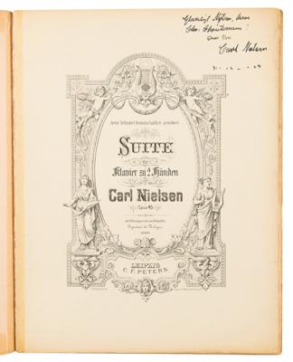 Lot #583 Carl Nielsen Signed Sheet Music