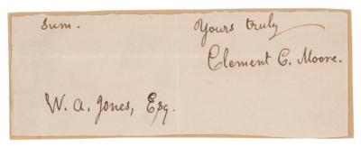 Lot #501 Clement C. Moore Signature