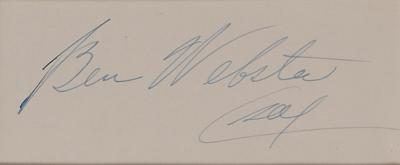 Lot #630 Ben Webster Signature - Image 2