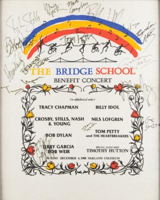 Lot #656 Jerry Garcia, Neil Young, Tom Petty and Others Signed Bridge School Benefit Pelon - Image 1