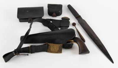 Lot #324 Civil War: Colt Revolver and Accessories Belonging to Private James R. Hanna, Co. B, 9th Battalion, Tennessee Cavalry (Gantt's)