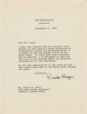 Lot #24 Ronald Reagan Typed Letter Signed as President