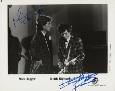 Lot #566 Rolling Stones: Mick Jagger and Keith Richards Signed Photograph - Image 1