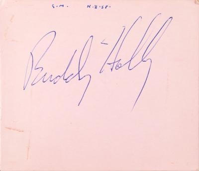Lot #559 Buddy Holly Signature
