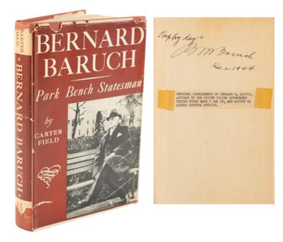 Lot #168 Bernard Baruch Signed Photograph and Signed Book - Image 1