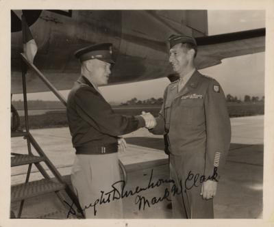 Lot #340 Dwight D. Eisenhower and Mark W. Clark Signed Photograph