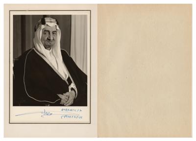 Lot #243 King Faisal of Saudi Arabia Signed Photograph