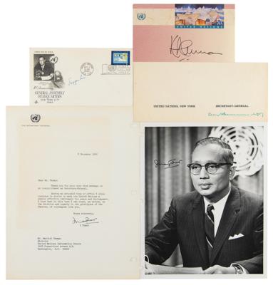 Lot #313 United Nations Secretary-Generals (5) Signed Items