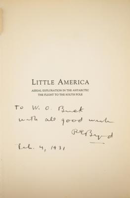 Lot #180 Richard E. Byrd Signed Book - Image 2