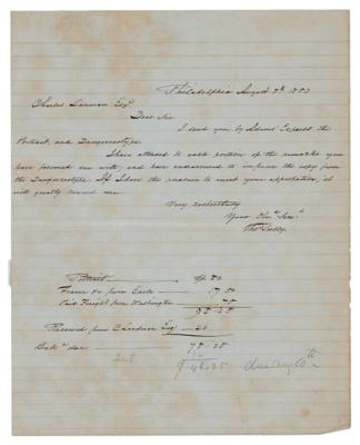 Lot #432 Thomas Sully Autograph Letter Signed