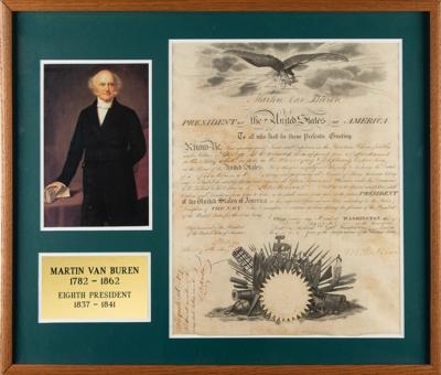 Lot #3 Martin Van Buren Document Signed as President