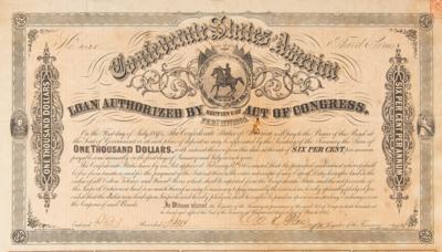 Lot #338 Confederate Loan Bond (1864) - Image 2