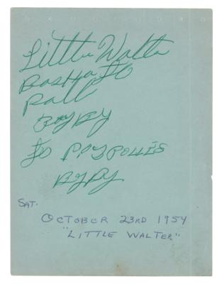 Lot #621 Little Walter Signature with Ella