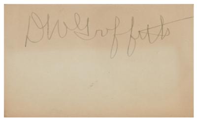 Lot #809 D. W. Griffith Signature