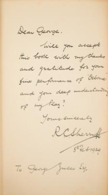 Lot #923 [George Zucco] R. C. Sherriff Signed Book - Image 2