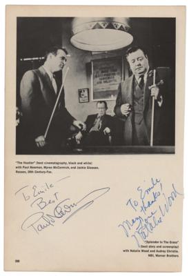 Lot #921 Natalie Wood and Paul Newman Signed Book Page