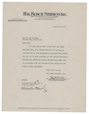 Lot #723 Laurel and Hardy (2) Documents Signed - Image 2