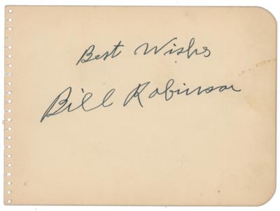Lot #883 Bill Robinson Signature
