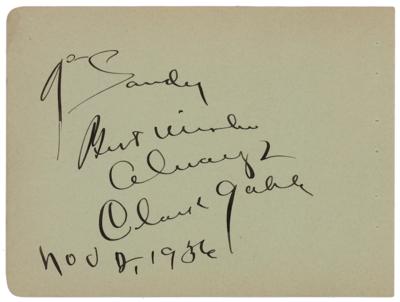 Lot #802 Clark Gable Signature
