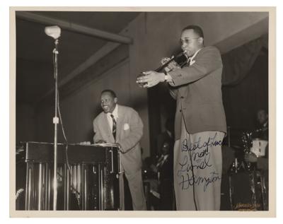 Lot #608 Lionel Hampton Signed Photograph - Image 1